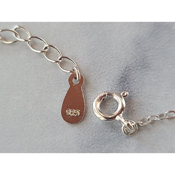 925 Sterling Silver Adjustable Chain Necklace Vintage - Picture 7 of 10